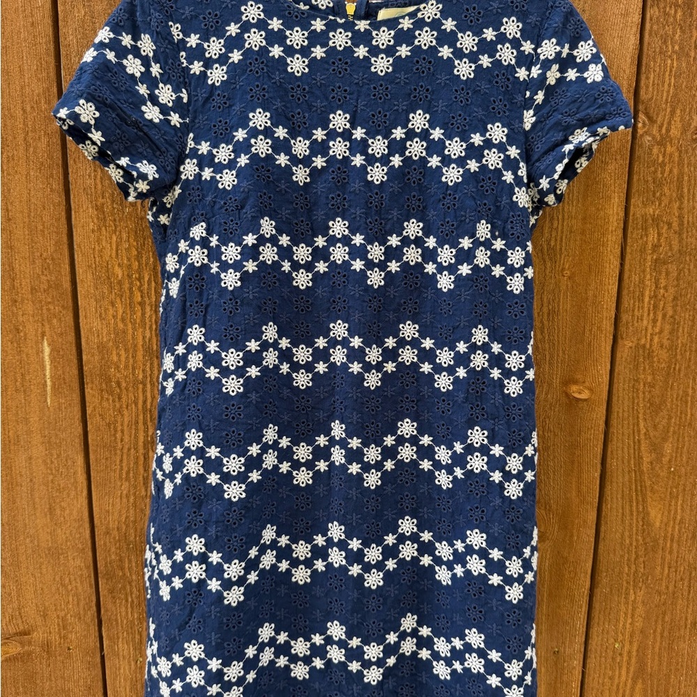 Jun & Ivy 100% cotton Navy Blue Floral Lace Dress
